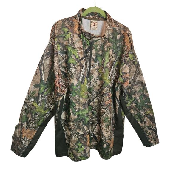 RedHead Grid Lite Quarter Zip 2XL Long-Sleeve Green Camouflage Mens wicking cool - Picture 2 of 10